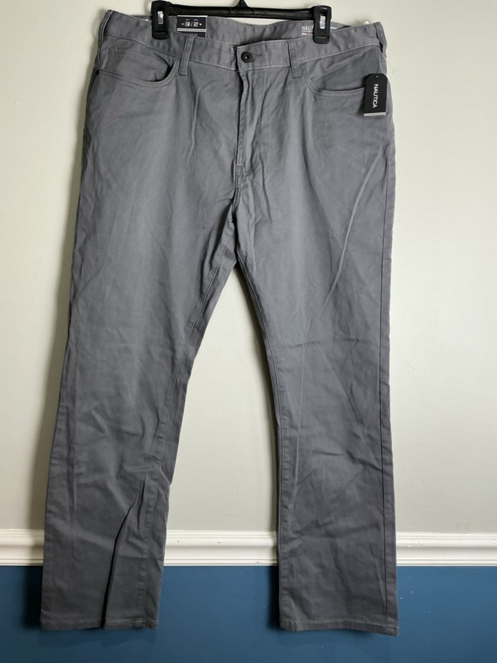 Nautica Men's Slim Straight Gray Jeans